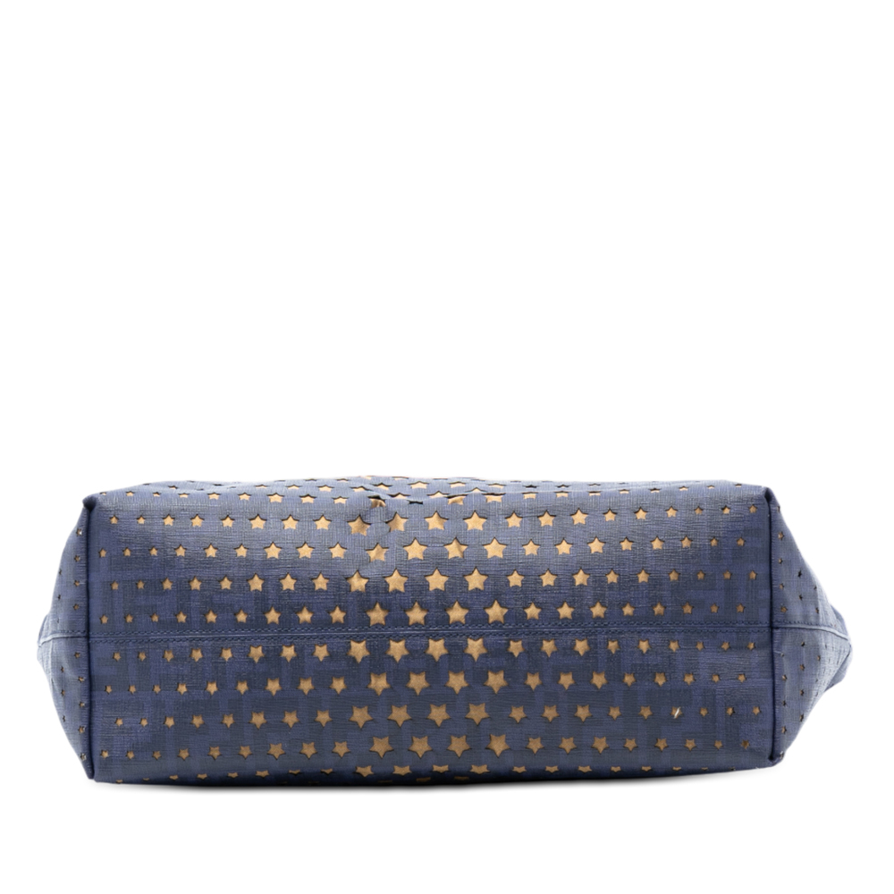 Pre-Loved Fendi Medium Coated Canvas Laser Cut Star Roll Tote - Picture 3 of 7